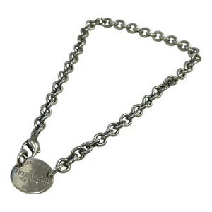 TIFFANYCo Tiffany to Oval Necklace Sterling Silver Pendant Choker Accessory